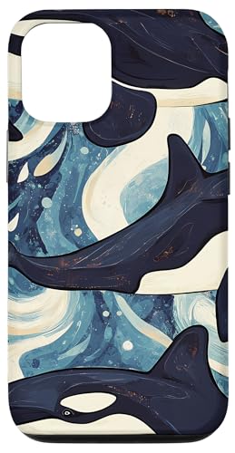 Hülle für iPhone 15 Orca Expressionismus Tier Wildlife Muster Hülle für iPhone 15 Orca Expressionismus Tier Wildlife Muster von Modern Aesthetic Design Studio