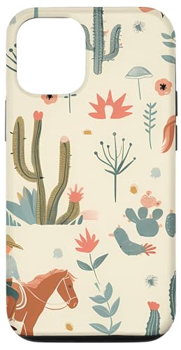 Hülle für iPhone 15 Pastellfarbenes Cowboy-Muster – Western-Chic-Design von Modern Aesthetic Design Studio