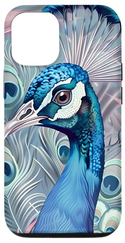 Hülle für iPhone 15 Pfau Pastell Tier Wildlife Muster von Modern Aesthetic Design Studio