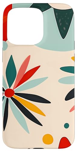 Hülle für iPhone 15 Pro Max Mid Century Modern Abstrakt Bunte Formen Funky Cool von Modern Aesthetic Design Studio