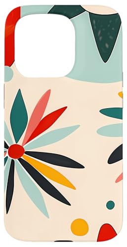 Hülle für iPhone 15 Pro Mid Century Modern Abstrakt Bunte Formen Funky Cool von Modern Aesthetic Design Studio