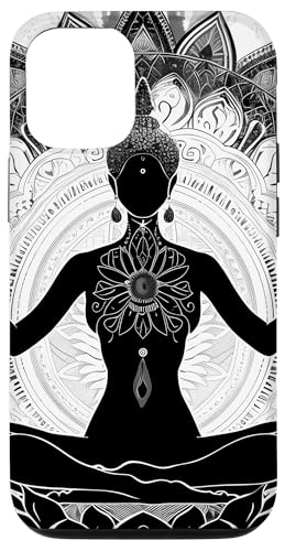 Hülle für iPhone 15 Pro Monochrome Yoga Essentials – Schwarz-Weiß-Design von Modern Aesthetic Design Studio