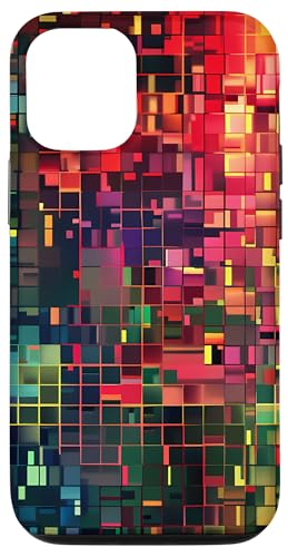Hülle für iPhone 15 Pro Pixel Art Buntes Muster Retro-Design von Modern Aesthetic Design Studio