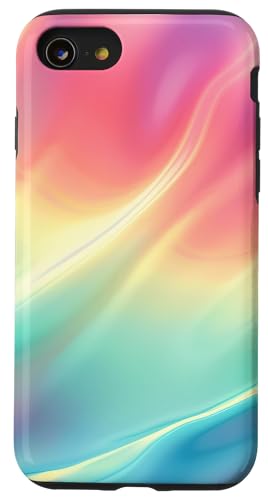 Hülle für iPhone SE (2020) / 7 / 8 Regenbogen-Pastell-Design – lebendig und skurril von Modern Aesthetic Design Studio