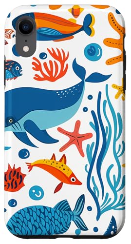 Hülle für iPhone XR Unter dem Meer Muster mit Ozean-Symbolen Design Hülle für iPhone XR Unter dem Meer Muster mit Ozean-Symbolen Design von Modern Aesthetic Design Studio