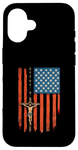 Amerikanische Flagge Rosenkranz katholisch Hülle für iPhone 16 Amerikanische Flagge Rosenkranz katholisch Hülle für iPhone 16 von Modern Day Catholic Designs