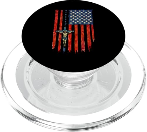 Amerikanische Flagge Rosenkranz katholisch PopSockets PopGrip für MagSafe von Modern Day Catholic Designs