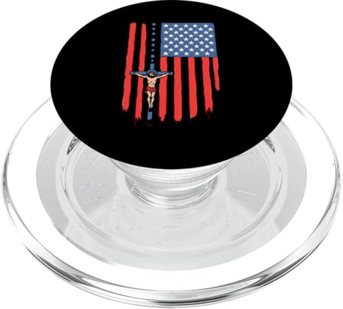 Amerikanische Flagge Rosenkranz katholisch PopSockets PopGrip für MagSafe von Modern Day Catholic Designs