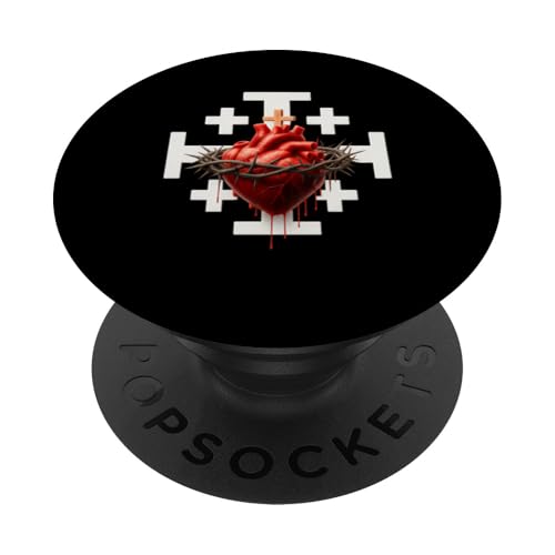 Heiliges Herz Jesu Katholische Tempelritter PopSockets Klebender PopGrip Heiliges Herz Jesu Katholische Tempelritter PopSockets Klebender PopGrip von Modern Day Catholic Designs