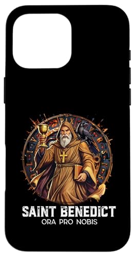 Katholische Heilige Benedikt-Medaille Hülle für iPhone 16 Pro Max Katholische Heilige Benedikt-Medaille Hülle für iPhone 16 Pro Max von Modern Day Catholic Designs