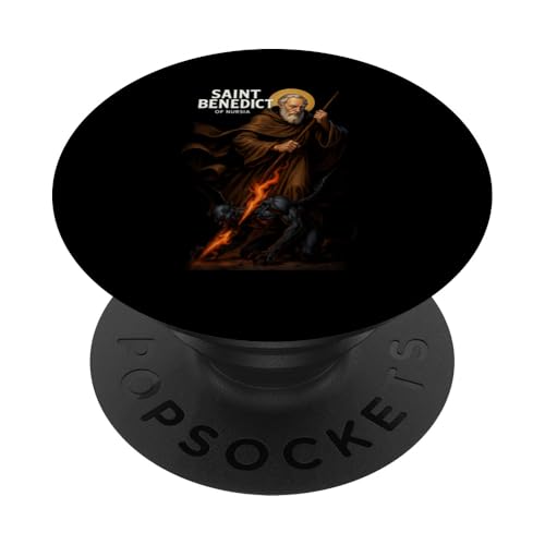 Katholische Heilige Benedikt-Medaille PopSockets Klebender PopGrip Katholische Heilige Benedikt-Medaille PopSockets Klebender PopGrip von Modern Day Catholic Designs