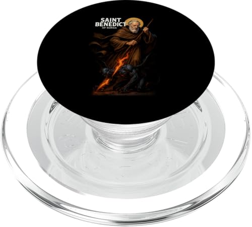 Katholische Heilige Benedikt-Medaille PopSockets PopGrip für MagSafe von Modern Day Catholic Designs