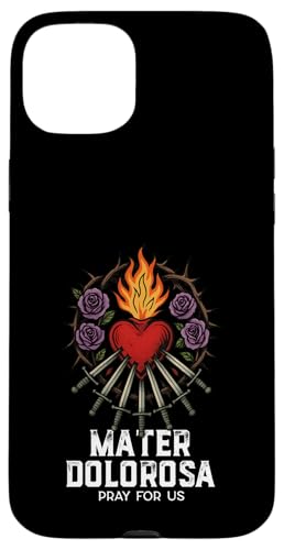 Unserer Lieben Frau von Seven Sorrows, Unbeflecktes Herz, lateinisches Design Hülle für iPhone 15 Plus Unserer Lieben Frau von Seven Sorrows, Unbeflecktes Herz, lateinisches Design Hülle für iPhone 15 Plus von Modern Day Catholic Designs