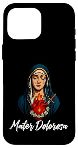 Unserer Lieben Frau von Seven Sorrows, Unbeflecktes Herz, lateinisches Design Hülle für iPhone 16 Pro Max Unserer Lieben Frau von Seven Sorrows, Unbeflecktes Herz, lateinisches Design Hülle für iPhone 16 Pro Max von Modern Day Catholic Designs