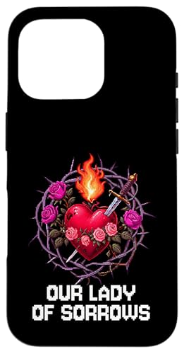 Unserer Lieben Frau von Seven Sorrows, Unbeflecktes Herz, lateinisches Design Hülle für iPhone 16 Pro Unserer Lieben Frau von Seven Sorrows, Unbeflecktes Herz, lateinisches Design Hülle für iPhone 16 Pro von Modern Day Catholic Designs
