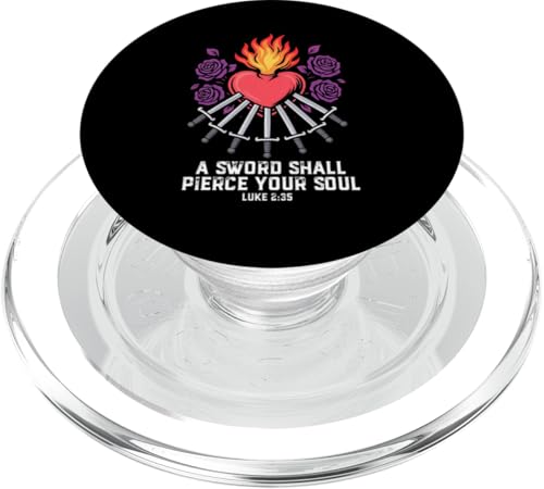 Unserer Lieben Frau von Seven Sorrows, Unbeflecktes Herz, lateinisches Design PopSockets PopGrip für MagSafe Unserer Lieben Frau von Seven Sorrows, Unbeflecktes Herz, lateinisches Design PopSockets PopGrip für MagSafe von Modern Day Catholic Designs