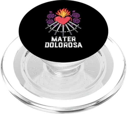 Unserer Lieben Frau von Seven Sorrows, Unbeflecktes Herz, lateinisches Design PopSockets PopGrip für MagSafe Unserer Lieben Frau von Seven Sorrows, Unbeflecktes Herz, lateinisches Design PopSockets PopGrip für MagSafe von Modern Day Catholic Designs