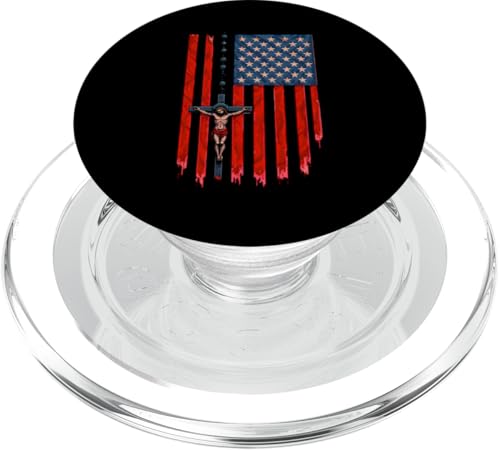 Videospiel Amerikanische Flagge Rosenkranz Katholisch PopSockets PopGrip für MagSafe von Modern Day Catholic Designs