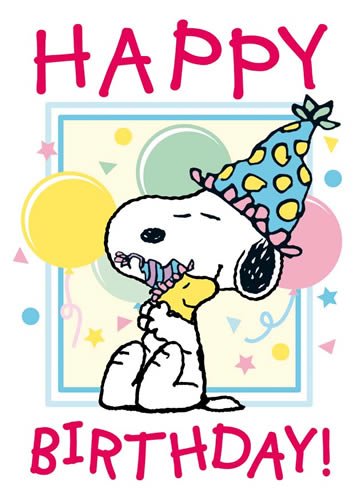 Modern Times 3er-Pack: Postkarte A6 +++ SNOOPY/PEANUTS HAPPY BIRTHDAY - SNOOPY AND WOODSTOCK +++ CLOSE UP © UNITED FEATURE SYNDICATE, INC von Modern Times