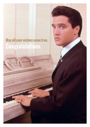 Postkarte A6 +++ LUSTIG von modern times +++ ELVIS PRESLEY PIANO MAY ALL YOUR WISHES +++ MODERN TIMES © 2018 ABG EPE IP LLC elvis.com von Modern Times
