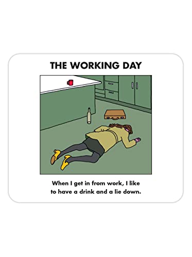 Brainbox Candy Mauspad, Motiv "Work Lie Down", lustiges Design, für den Arbeitsplatz, Büro, Humor Brainbox Candy Mauspad, Motiv "Work Lie Down", lustiges Design, für den Arbeitsplatz, Büro, Humor von Modern Toss