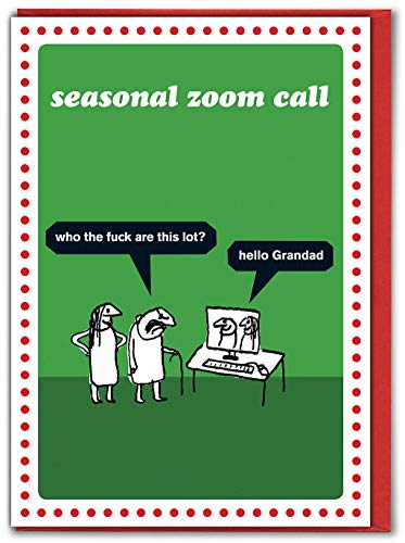 Modern Toss Brainbox Candy Offizielle lustige Weihnachtskarten für Großvater, "Seasonal Zoom Call Card", unhöfliche Weihnachtskarten, Mutter, Vater, Sohn, Tochter, Freunde, Freunde Modern Toss Brainbox Candy Offizielle lustige Weihnachtskarten für Großvater, "Seasonal Zoom Call Card", unhöfliche Weihnachtskarten, Mutter, Vater, Sohn, Tochter, Freunde, Freunde von Modern Toss