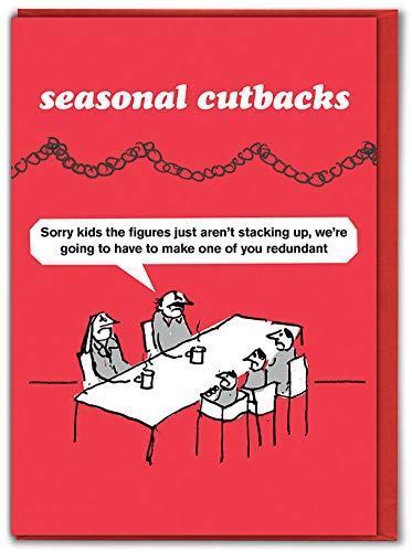 Modern Toss Offizielle lustige Weihnachtskarten – "Seasonal Cutbacks Kids Card" – Weihnachtskarten für Freunde, Freunde, Männer, Frauen, Mutter, Vater, verkauft von Brainbox Candy Modern Toss Offizielle lustige Weihnachtskarten – "Seasonal Cutbacks Kids Card" – Weihnachtskarten für Freunde, Freunde, Männer, Frauen, Mutter, Vater, verkauft von Brainbox Candy von Modern Toss