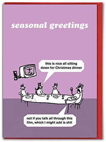 Modern Toss Offizielle lustige Weihnachtskarten für die Familie – "Christmas Dinner Card" – unhöfliche Weihnachtskarten für Mutter, Vater, Sohn, Tochter, Freunde, Freunde – verkauft von Brainbox Candy von Modern Toss