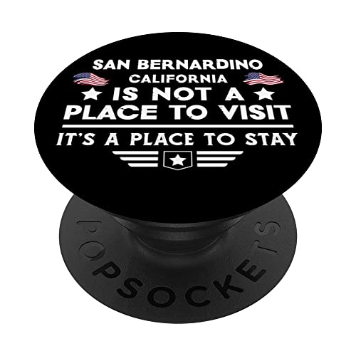 San Bernardino California Ort zum Besuchen Bleiben USA City PopSockets mit austauschbarem PopGrip San Bernardino California Ort zum Besuchen Bleiben USA City PopSockets mit austauschbarem PopGrip von Moderne Staat Stadt USA Design