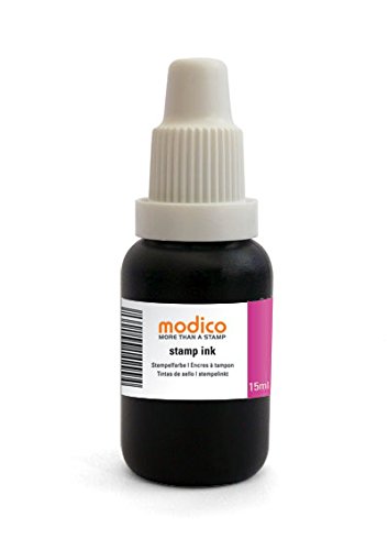 Modico Stempelfarbe Nachfüllfarbe 15ml, Farbe Pink von Modico Office