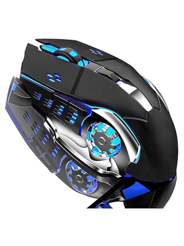 Kabellose Gaming-Maus – Bluetooth & USB-Dual-Konnektivität, ergonomisches Design, einstellbare DPI, leises Klicken, RGB-Hintergrundbeleuchtung, Gaming-Maus für PC, Laptop, MacBook und Spielekonsolen von ModusTech