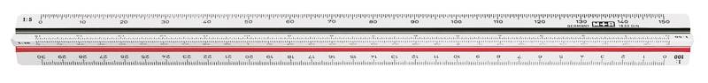 M+R Dreikantmaßstab 30cm 2farbig zweifarbige Hohlkehle 1 Stk von Möbius+Ruppert