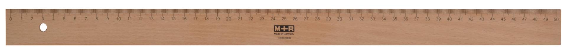 M+R Lineal Holz 50cm Buche Metalleinlage 1 Stück von Möbius+Ruppert