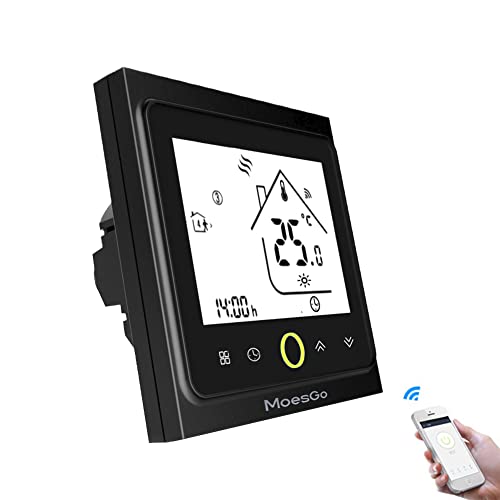 MoesGo WiFi Smart Thermostat für Wasser/Gas Boiler 5A,Programmierbares Raumthermostat Kompatibel mit Alexa Echo/Google Home/Smart Life/Tuya App von MoesGo