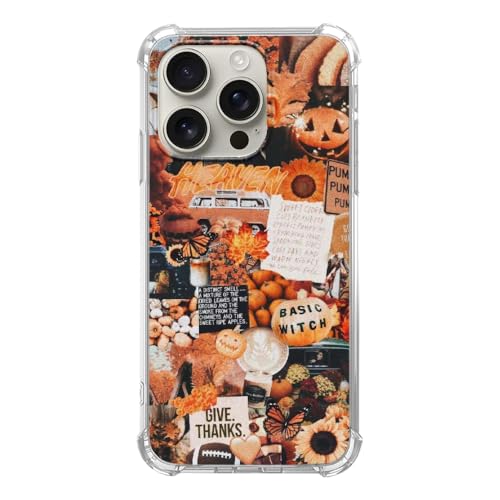 Mofreore Herbst Collage Kürbis Hexe Halloween Hülle für iPhone 16 Pro Max Retro Aesthetic TPU Bumper Cover Mofreore Herbst Collage Kürbis Hexe Halloween Hülle für iPhone 16 Pro Max Retro Aesthetic TPU Bumper Cover von Mofreore
