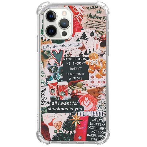 Mofreore Trendy Weihnachten Hülle Kompatibel mit iPhone 15 Pro, Ästhetische Winter Weihnachten Hülle für iPhone 15 Pro, Einzigartiges Trendiges Design TPU Bumper Schutzhülle von Mofreore