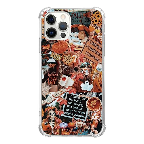 Trendige ästhetische Herbsthülle Halloween Kürbis Hülle für iPhone 14 Pro Max, Fall Maple Kürbis Hülle für iPhone 14 Pro Max für Frauen Männer, Einzigartiges Design TPU Bumper Schutzhülle Case von Mofreore