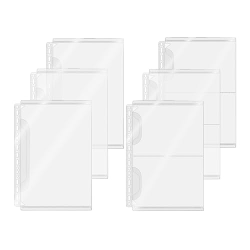 Mogoostry B5 Blattschutzhüllen, 17 Löcher, Bindertaschen, mit Seitenklappen für lose Blätter, Einlagen, Ordner, Dokumentenmappen, Dokumentenmappen von Mogoostry