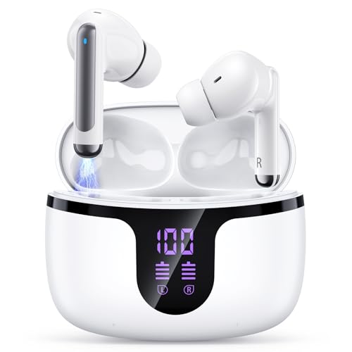 Mohard Bluetooth Kopfhörer In Ear, [HiFi-Stereoklang] Kopfhörer Kabellos Bluetooth 5.3, 50 Std Spielzeit, Touch-Steuerung, Tiefer Bass Noise Cancelling Mikrofon, Wireless Earbuds mit LED-Anzeige von Mohard