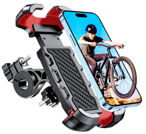 Mohard Handyhalterung Fahrrad, [Niemals Herunterfallen] 360° Drehbar Bike Handlebar Bags Handyhalterung Motorrad, Handyhalter Fahrrad für Rennrad MTB, Kompatibel mit 4,7-6,8 Zoll Smartphone von Mohard