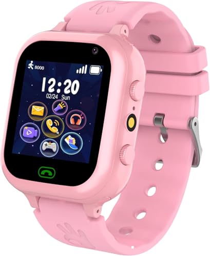 Moikmlih Kinder Smartwatch, Smartwatch Kinder mit Telefon SIM SMS 25 Spiel SOS Kamera Wecker Musik Schrittzähler Fackel Zähler Schreiber, Kinderuhr für Jungen Mädchen 4-12 Jahre Student Geschenk Moikmlih Kinder Smartwatch, Smartwatch Kinder mit Telefon SIM SMS 25 Spiel SOS Kamera Wecker Musik Schrittzähler Fackel Zähler Schreiber, Kinderuhr für Jungen Mädchen 4-12 Jahre Student Geschenk von Moikmlih