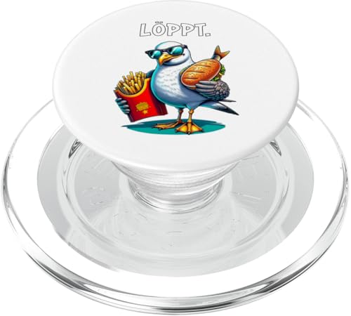 Löppt Spruch | Möwe Mit Pommes und Fischbrötchen Lustig PopSockets PopGrip für MagSafe Löppt Spruch | Möwe Mit Pommes und Fischbrötchen Lustig PopSockets PopGrip für MagSafe von Moin! – Waterkant Design by Media Senses