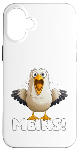Lustige Möwe, witziger Spruch – "Meins!", Meer Küste Strand Hülle für iPhone 16 Plus Lustige Möwe, witziger Spruch – "Meins!", Meer Küste Strand Hülle für iPhone 16 Plus von Moin! – Waterkant Design by Media Senses