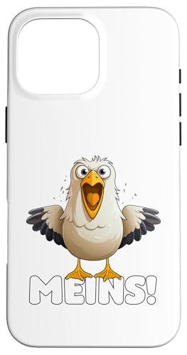 Lustige Möwe, witziger Spruch – "Meins!", Meer Küste Strand Hülle für iPhone 16 Pro Max Lustige Möwe, witziger Spruch – "Meins!", Meer Küste Strand Hülle für iPhone 16 Pro Max von Moin! – Waterkant Design by Media Senses