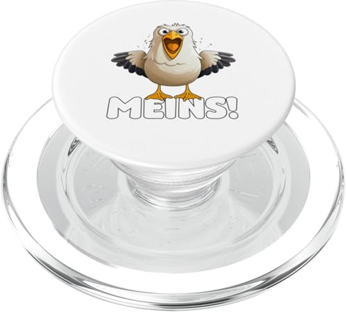 Lustige Möwe, witziger Spruch – "Meins!", Meer Küste Strand PopSockets PopGrip für MagSafe Lustige Möwe, witziger Spruch – "Meins!", Meer Küste Strand PopSockets PopGrip für MagSafe von Moin! – Waterkant Design by Media Senses