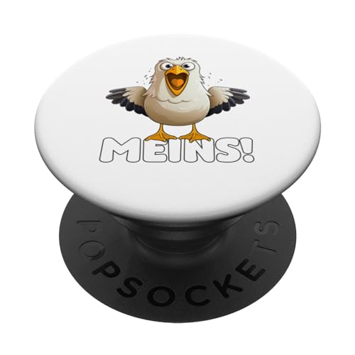 Lustige Möwe, witziger Spruch – "Meins!", Meer Küste Strand PopSockets Klebender PopGrip Lustige Möwe, witziger Spruch – "Meins!", Meer Küste Strand PopSockets Klebender PopGrip von Moin! – Waterkant Design by Media Senses
