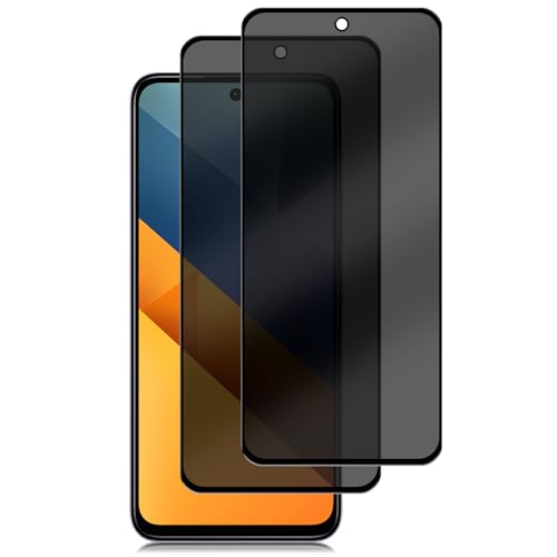 MokaZii 2 Stück Sichtschutz Kompatibel mit Xiaomi Redmi 13 4G/Poco M6 4G für Panzerglas, Frei von Kratzern, 9H Härte Privacy Schutzglas, HD Displayschutzfolie für Redmi 13 4G/Poco M6 von MokaZii