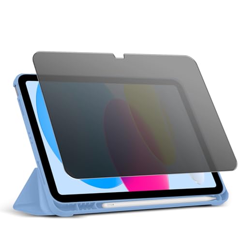 MokaZii Privacy Schutzfolie für iPad A16 Folie iPad 11/10. Generation Panzerglas iPad (A16) 11 zoll 2025/10,9 zoll 2022 Schutzglas 9H Härte Anti-Spy Anti-Kratzen Sichtschutz Displayschutz von MokaZii