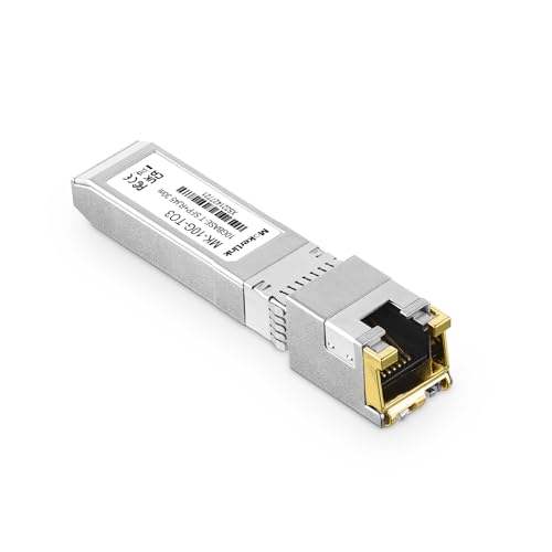 MokerLink 10GBase-T RJ45 SFP+ Transceiver, SFP+ Kupfer-Ethernet-Modul, bis zu 30 m, kompatibel mit MokerLink, Binardat, Cisco, Meraki, Ubiquiti UniFi, Mikrotik, TP-Link und mehr von MokerLink