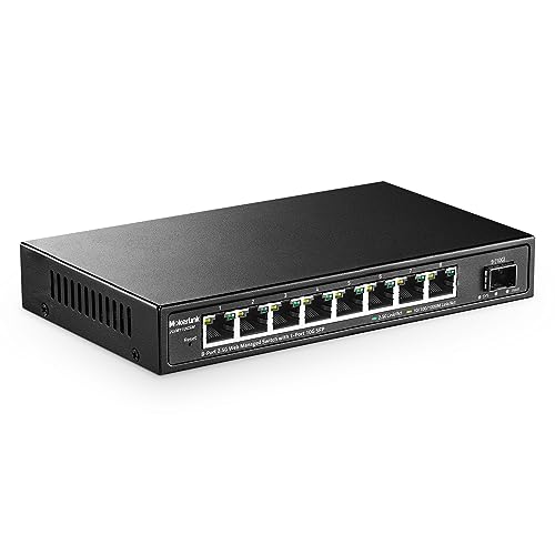 MokerLink 8 Port 2.5G Manged Ethernet Switch with 10G SFP, 8 x 2.5G Base-T Ports Compatible with 10/100/1000Mbps, Metal Web Managed Fanless Network Switch von MokerLink